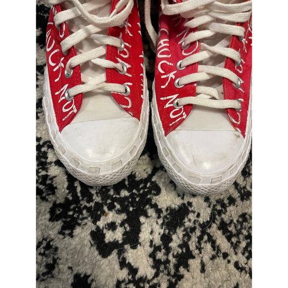 Converse Chuck Taylor UNT1TL3D Hi Not A Chuck Red Sneakers Men\'s Size 9 main image 4